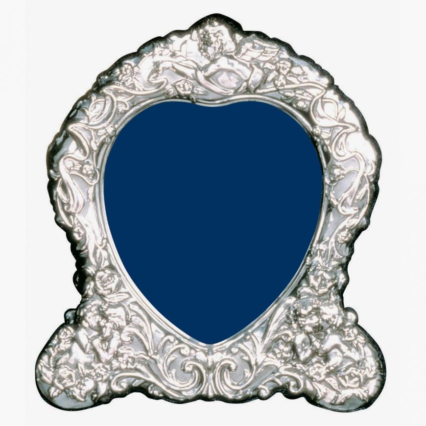 Silver Heart Shape Photo Frame (BA18)