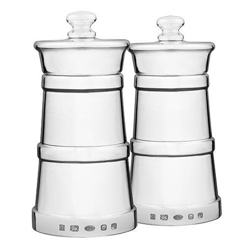 Silver Churn Salt and Pepper Mills