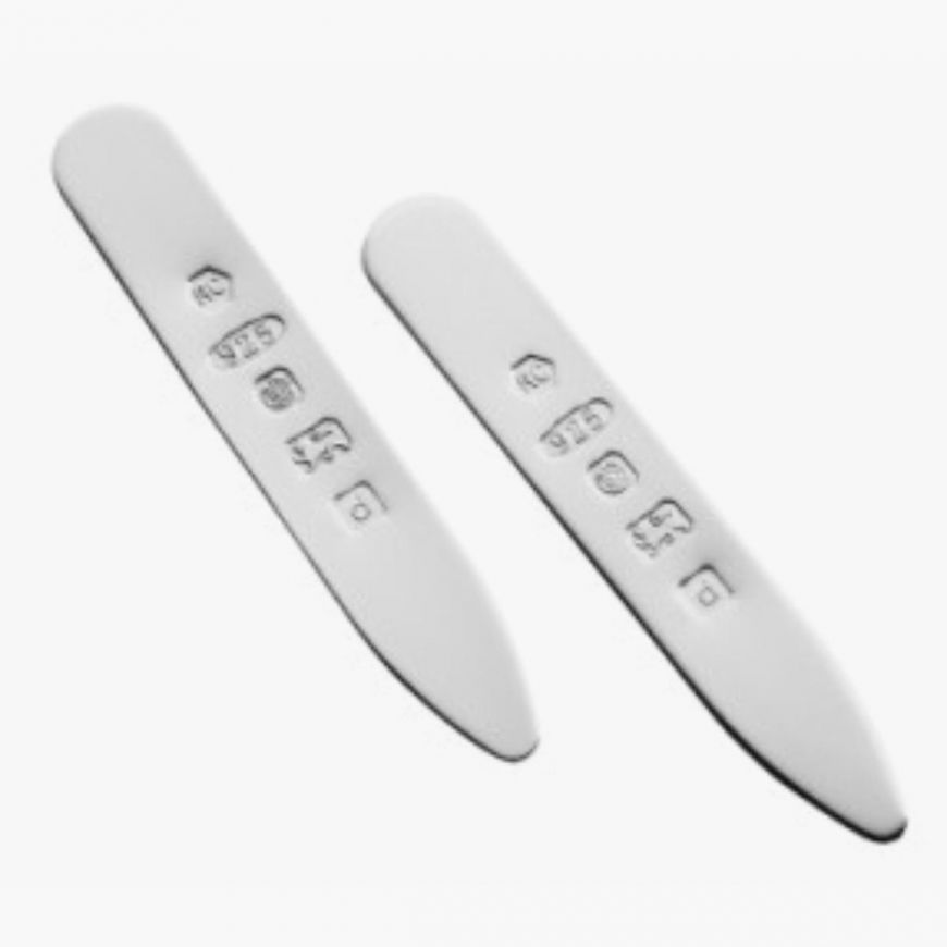 Sterling Silver Hallmarked Collar Stiffeners