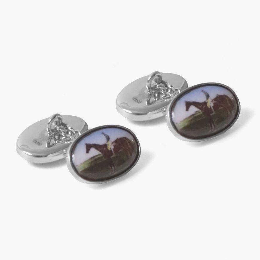 Silver Cufflinks with Horse