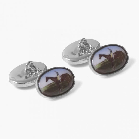 Silver Cufflinks with Horse