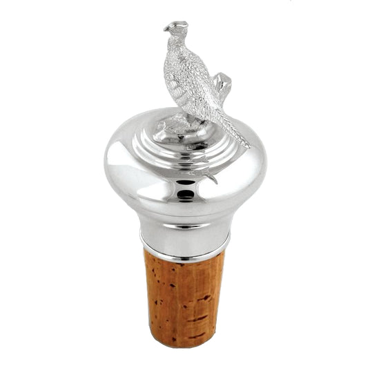 Silver Bottle Stopper (Pheasant)