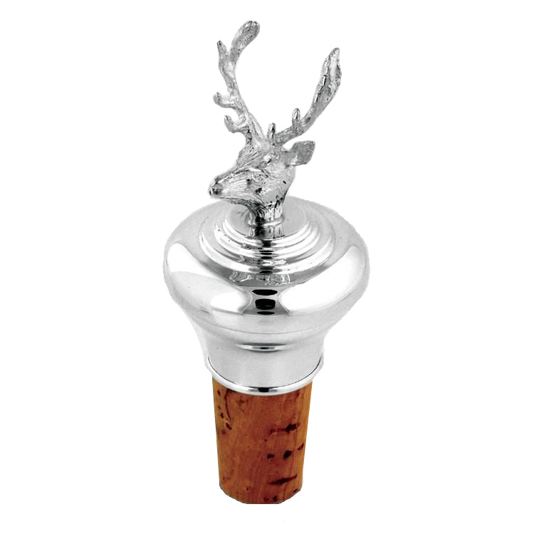 Silver Bottle Stopper (Stag)